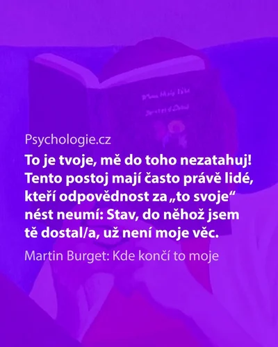 Kde končí to moje